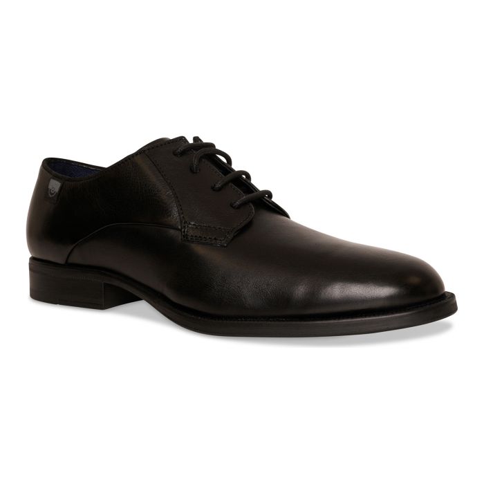 Bugatti Mens Marillo Comfort Wide Derby Shoes (Black) Loofes Clothing